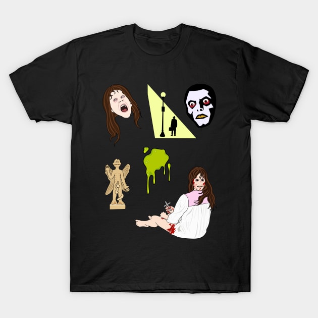 The Exorcist | Sticker Set T-Shirt by Jakmalone